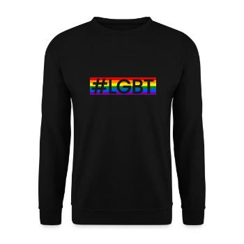 #LGBT - Unisex Pullover - Schwarz - Vorne - Alina (178cm) & Michal (187cm)