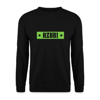 AZUBI gruen tshirt - Unisex Pullover - Schwarz - Vorne - Alina (178cm) & Michal (187cm)