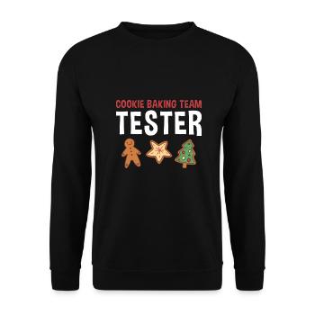 Baking Cookie Baking Team Tester Cookie - Unisex Sweatshirt - black - Front - Alina (178cm) & Michal (187cm)