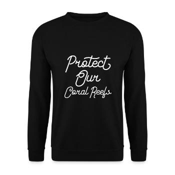 Protect our coral reefs - Unisex Pullover - Schwarz - Vorne - Alina (178cm) & Michal (187cm)