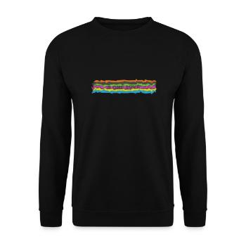 OneLove WM Qatar Katar Gleichberechtigung Menschen - Unisex Pullover - Schwarz - Vorne - Alina (178cm) & Michal (187cm)