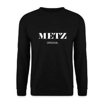 Metz original - Sweat-shirt Unisexe - noir - Devant - Alina (178cm) & Michal (187cm)