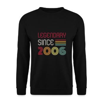 Birthday Legendary Since 2006 - Unisex Pullover - Schwarz - Vorne - Alina (178cm) & Michal (187cm)