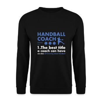 Sport Coach Definition Handball - Unisex Pullover - Schwarz - Vorne - Alina (178cm) & Michal (187cm)
