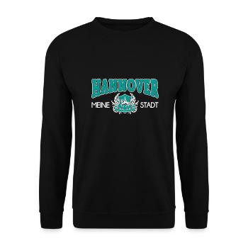 Hannover - Meine Stadt Niedersachsen Ernst August - Unisex Pullover - Schwarz - Vorne - Alina (178cm) & Michal (187cm)