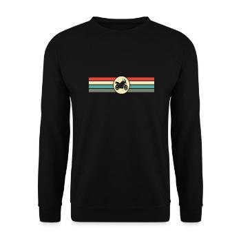 Moto Rétro - Sweat-shirt Unisexe - noir - Devant - Alina (178cm) & Michal (187cm)