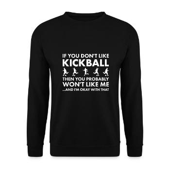 Sport si vous n’aimez pas le kickball - Sweat-shirt Unisexe - noir - Devant - Alina (178cm) & Michal (187cm)