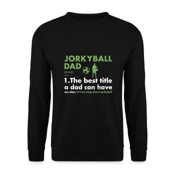 Sport Dad Definition Jorkyball - Unisex Sweatshirt - black - Front - Alina (178cm) & Michal (187cm)