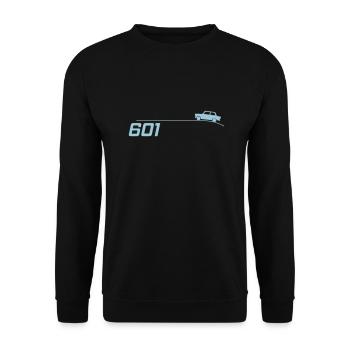 Ligne Trabi 601 - Sweat-shirt Unisexe - noir - Devant - Alina (178cm) & Michal (187cm)