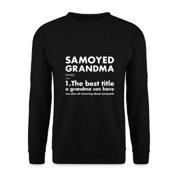 Définition de grand-mère Samoyède - Sweat-shirt Unisexe - noir - Devant - Alina (178cm) & Michal (187cm)