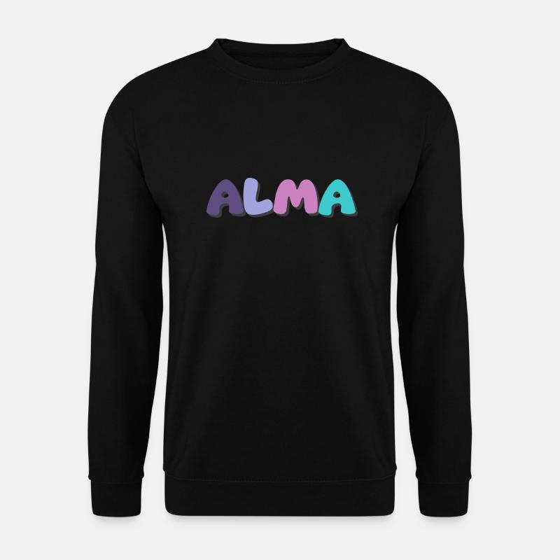 Name - Alma - Unisex Pullover - Schwarz