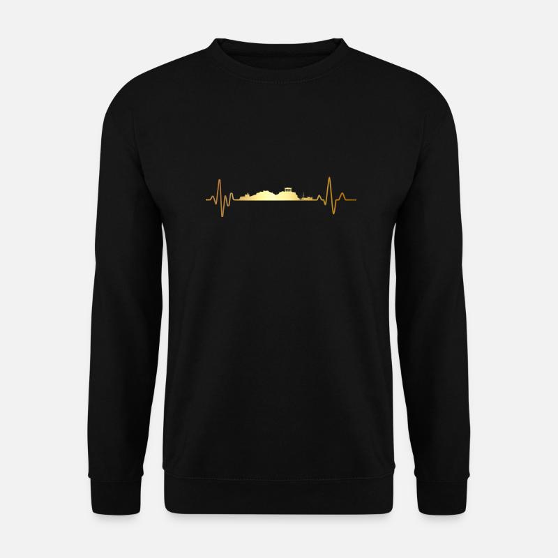 Heartbeat Griechenland - Unisex Pullover - Schwarz