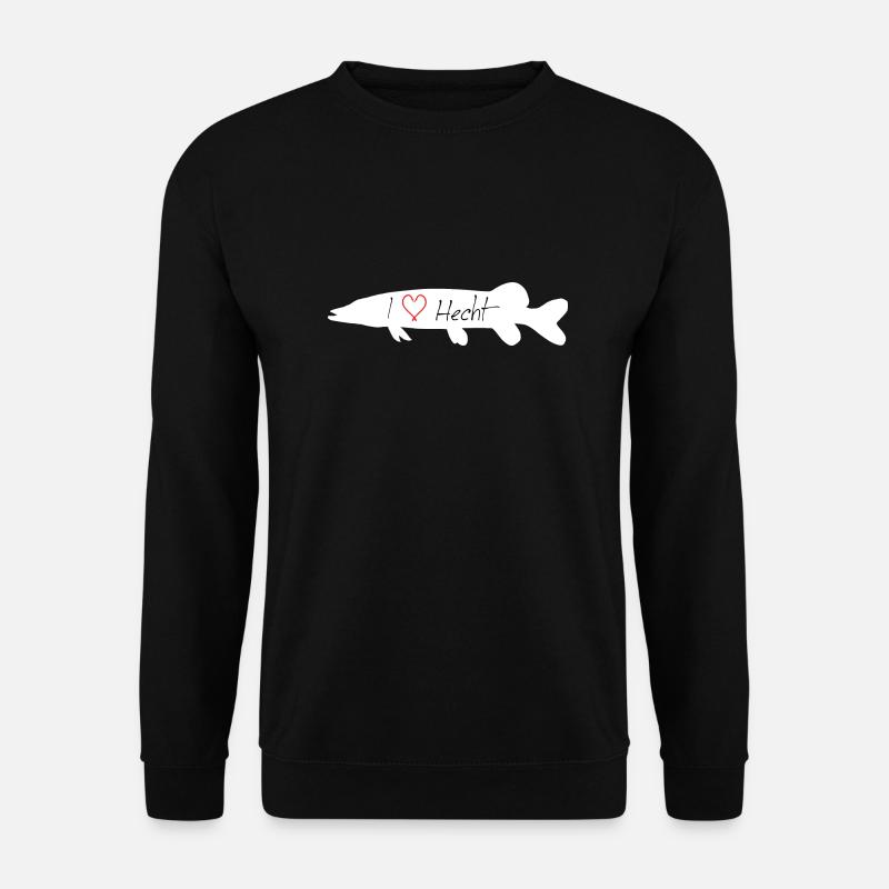 I Love Pike white - Unisex Sweatshirt - black