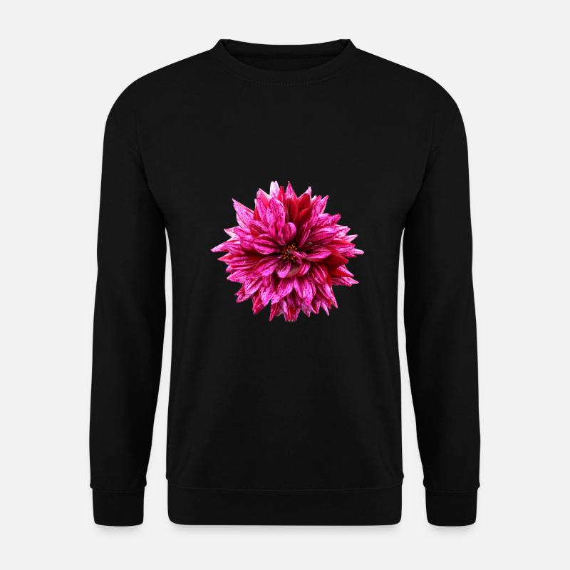 Blume rosa pinke Blume Blumen pink rosa Blumen - Unisex Pullover - Schwarz