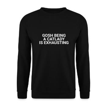 Mon Dieu, être indépendant, c’est épuisant, drôle pour - Sweat-shirt Unisexe - noir - Devant - Alina (178cm) & Michal (187cm)