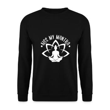 Pilates Enthusiasts Kiss My Mantra Pilates - Unisex Sweatshirt - black - Front - Alina (178cm) & Michal (187cm)