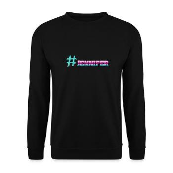 Vorname Jennifer - Unisex Pullover - Schwarz - Vorne - Alina (178cm) & Michal (187cm)
