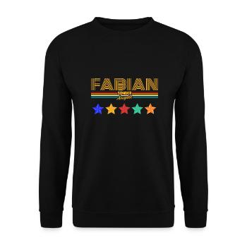 Fabian - Unisex Sweatshirt - black - Front - Alina (178cm) & Michal (187cm)
