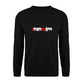 dnb (redwhiteonblack) - Unisex Pullover - Schwarz - Vorne - Alina (178cm) & Michal (187cm)