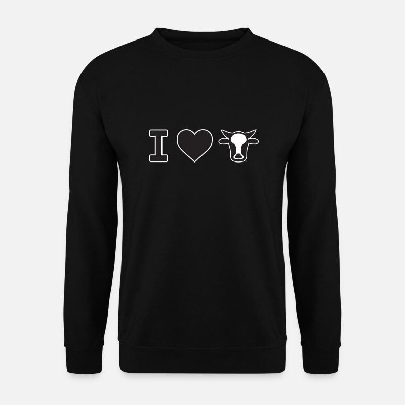 J'aime les vaches - vache - Sweat-shirt Unisexe - noir