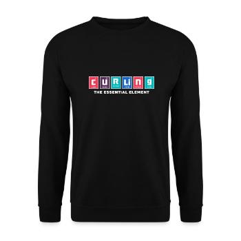 Curling Player Curler Curling The Essential - Unisex Sweatshirt - black - Front - Alina (178cm) & Michal (187cm)