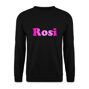 Rosi, pink - Unisex Pullover - Schwarz - Vorne - Alina (178cm) & Michal (187cm)