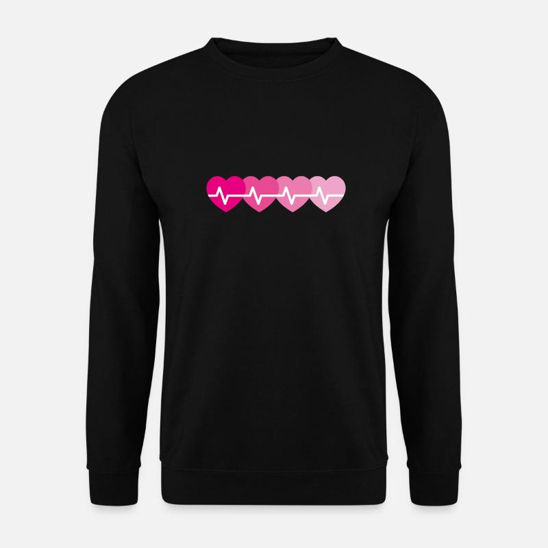 Heart Pulse Heartline Frequency - Unisex Sweatshirt - black