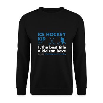 Sport Kid Definition Ice Hockey - Unisex Pullover - Schwarz - Vorne - Alina (178cm) & Michal (187cm)