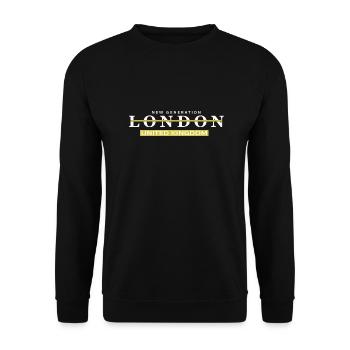 London UK - Unisex Pullover - Schwarz - Vorne - Alina (178cm) & Michal (187cm)