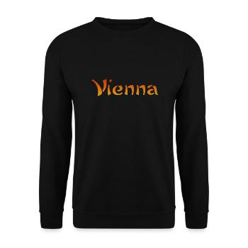 Vienna Text - Unisex Pullover - Schwarz - Vorne - Alina (178cm) & Michal (187cm)