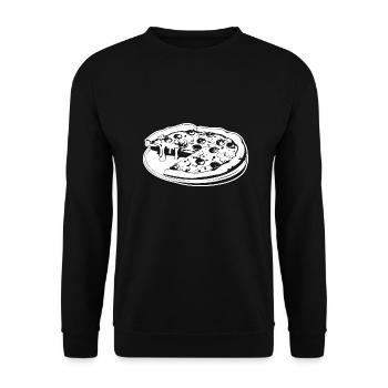 Pizza Fast Food Pizzeria - Unisex Sweatshirt - black - Front - Alina (178cm) & Michal (187cm)