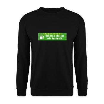 Habeck Spritgeld - Unisex Pullover - Schwarz - Vorne - Alina (178cm) & Michal (187cm)