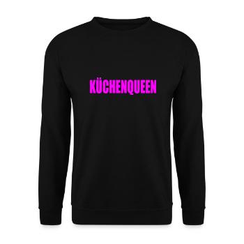 Küchenqueen - Unisex Pullover - Schwarz - Vorne - Alina (178cm) & Michal (187cm)