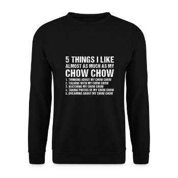 J’aime autant que mon Chow Chow - Sweat-shirt Unisexe - noir - Devant - Alina (178cm) & Michal (187cm)