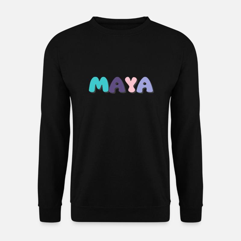 Name - Maya - Unisex Sweatshirt - black