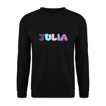 Name - Julia - Unisex Sweatshirt - black - Front - Alina (178cm) & Michal (187cm)