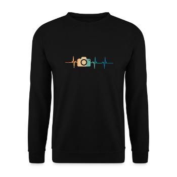 Heartbeat Camera - Unisex Sweatshirt - black - Front - Alina (178cm) & Michal (187cm)