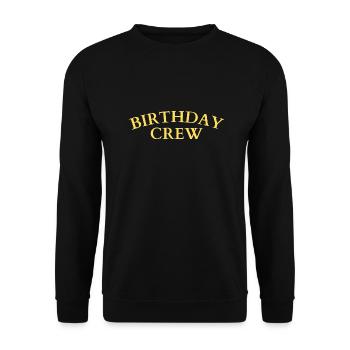 Birthday Crew - Unisex Sweatshirt - black - Front - Alina (178cm) & Michal (187cm)