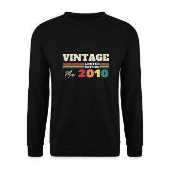 Vintage May 2010 Birthday Gift - Unisex Sweatshirt - black - Front - Alina (178cm) & Michal (187cm)