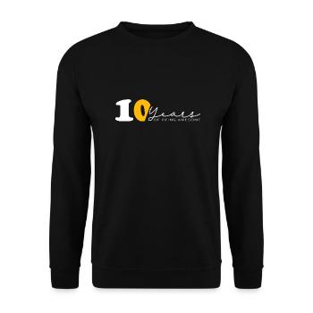 Jahrgang 2014 Lustig 10 Jahre Bday Männer Frauen - Unisex Pullover - Schwarz - Vorne - Alina (178cm) & Michal (187cm)