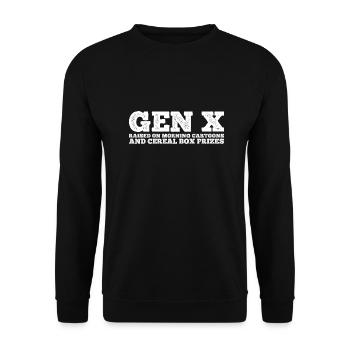 Gen X FAFO Generation X - Unisex Sweatshirt - black - Front - Alina (178cm) & Michal (187cm)