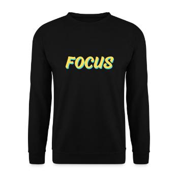 Large Focus - Sweat-shirt Unisexe - noir - Devant - Alina (178cm) & Michal (187cm)