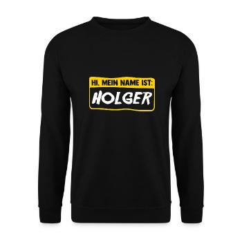 Holger - Sweat-shirt Unisexe - noir - Devant - Alina (178cm) & Michal (187cm)