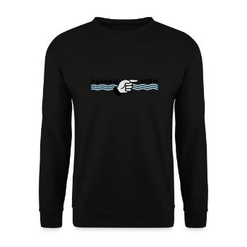 Das Donauradweg t-shirt - Unisex Pullover - Schwarz - Vorne - Alina (178cm) & Michal (187cm)