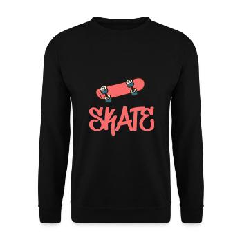 Skate Skateboard - Unisex Pullover - Schwarz - Vorne - Alina (178cm) & Michal (187cm)