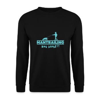 Mantrailing autre silhouette chien de recherche chiens - Sweat-shirt Unisexe - noir - Devant - Alina (178cm) & Michal (187cm)