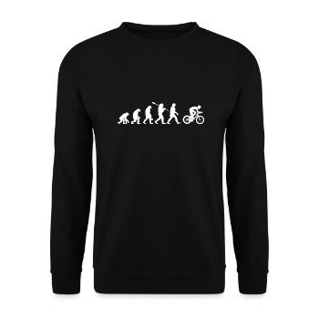 Evolution Cycliste Geschenkidee - Unisex Pullover - Schwarz - Vorne - Alina (178cm) & Michal (187cm)