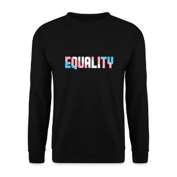 Equality Trans Pride LGBTQ CSD Gift Idea - Unisex Sweatshirt - black - Front - Alina (178cm) & Michal (187cm)
