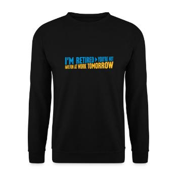 have fun at work - Unisex Pullover - Schwarz - Vorne - Alina (178cm) & Michal (187cm)