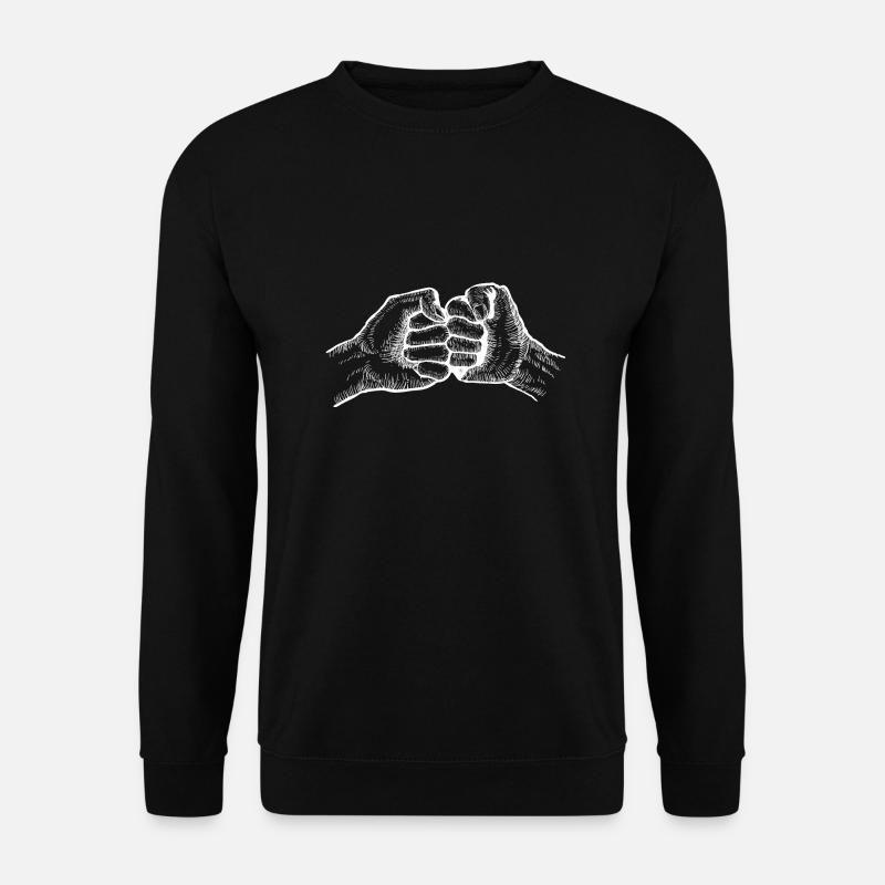 Fist colliding hand - Unisex Sweatshirt - black